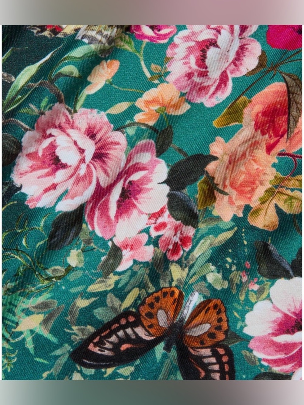 L’AGENCE RESSI FITTED TEE 🌸 GREEN CHARONDA BUTTERFLY 🦋 RARE SIZE XXS 🌼NWOT ✨ - Picture 5 of 10